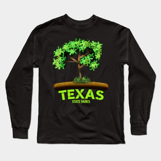 Texas State Parks Long Sleeve T-Shirt by MoMido